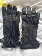 Lederhandschuhe Polo Schwarz Gr.L Leicht Gefüttert Neu