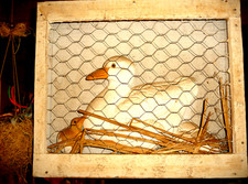 3er Set Deko Bild Holz 30cm Herz mit Blumen Vogel & Vogelnest Natur mit Vögeln