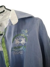 La Martina Bluse Blau/weiss