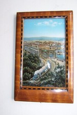 altes Perlmuttbild  Eisenbahn Rheinbrücke  Mannheim - Ludwigshafen