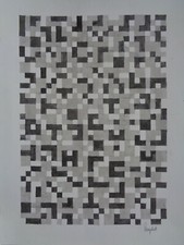 OP-Art Grafik Zeichnung, Geom