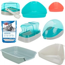 TRIXIE Ecktoilette für Nager, Hasen, Kaninchen - Nagertoilette, Kaninchentoilett