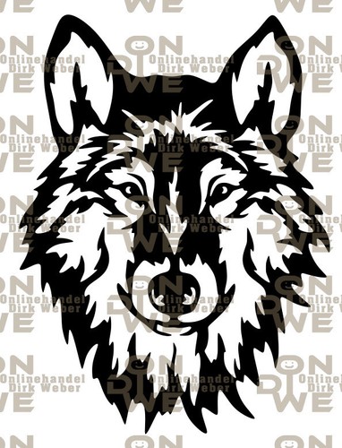 Aufkleber wolf mittel - aufkleber, 7"