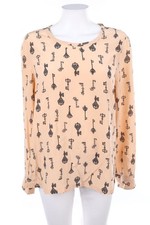 EQUIPMENT Seiden-Bluse Print M nude peach schwarz