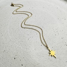 Halskette Stern gold Edelstahl