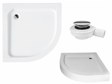 BESCO Halbrunde Duschwanne