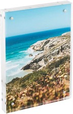 HMF Magnetischer Bilderrahmen aus Acrylglas 10x15cm Fotorahmen Objektrahmen