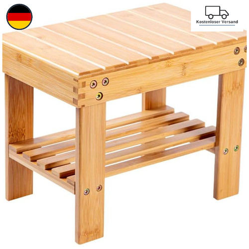 Bambus hocker mit ablage - mit,