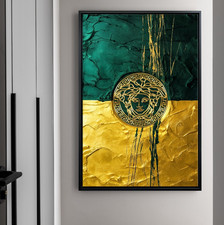 Goldene Medusa Wandkunst