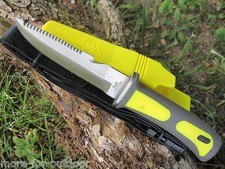 TAUCHERMESSER Messer  Gürtelmesser GELB/GRAU Tauchen Taucher