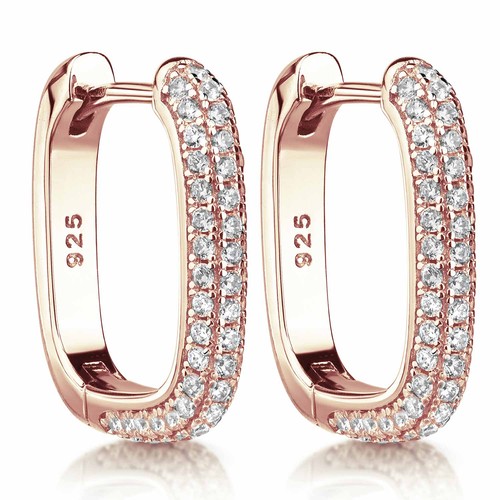 Materia creolen eckig rosegold - creolen,