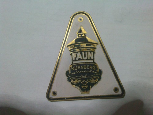 Typenschild faun nürnberg lkw - faun,