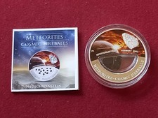 Fiji Fidschi 1 Dollar 2012 Münze m. Farbveredlung und Neuschwanstein Meteroiten