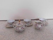 Mokkaservice gold Blumen 3 Pers., Royal, KPM, Handarbeit