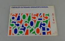 Betriebsanleitung / Owner's Manual Chrysler Außenborder 6 & 8 PS Stand 1972