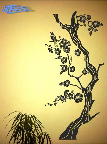 Wandtattoo baum bonsai oracal - baum,