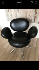 Design Ballon Drehsessel Arne Jacobsen Stil. Leder, schwarz, 500€ VB