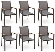 6x Gartensessel mit Armlehne