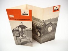 John Deere Lanz 310 Schlepper 32 PS Prospekt 1960er Jahre