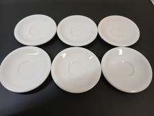 * 6 Stück Unterteller für Espressotassen weiß Rund ca. Ø 11,8 cm