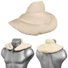 Nackenhörnchen mit Stehkragen rohweiß; Wärmekissen Körnerkissen Nacken-Kissen