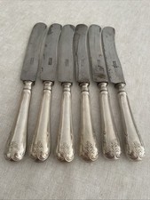 6 X Silberbesteck Messer Antik