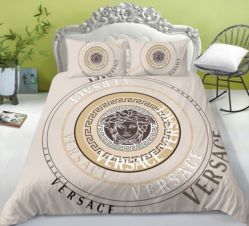 Bettwäsche beige medusa kreis - bettwäsche,