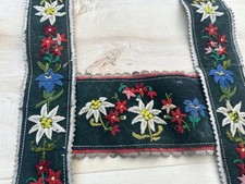 Urig, alter hand bestickter Werdenfelser Hosenträger z. Hirschlederhose Vintage