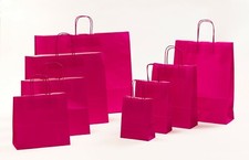 Papiertragetaschen pink kordel - pink,