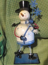 Schneemann figur metall neu - schneemann,
