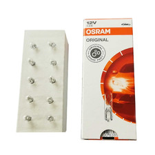 10x Osram 2721 12V 1,2W T5 W2x4,6D Glühlampe Glassockellampe Tacholampe  O29