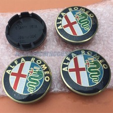 4x 56mm ALFA ROMEO Satz Nabendeckel Felgendeckel Alufelgen für Mito Giulietta