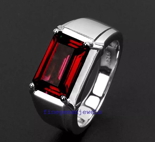 Granat rot herren ring 925 - granat, in
