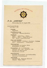 1935 P D Ubena Menu & Original