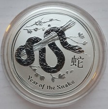 Australien 1 One Dollar Silber Münze Year of the Snake 2013 - st