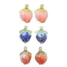 2x Anhänger Rosa Blau Blume