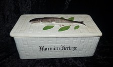 alte Fischdose Heringsdose Heringstopf Keramik