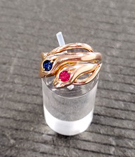 2in1 Ring 585/- Roségold - 7,2 gramm - mit je einem Rubin/Saphir ca. 0,30 Karat