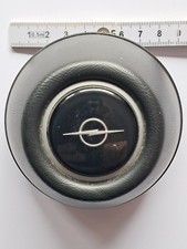 Oldtimer  Opel - Lenkrad Hupenknopf / Kappe Abdeckung Schwarz Opel Logo