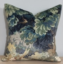 Linwood Omega Prints Englisches Eichenblatt & Omega Samt Kissenbezug 45x45 cm