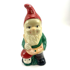 Vintage Gartenzwerg Maler | Gipsfigur bemalt | 20 cm | Deko für Garten & Balkon