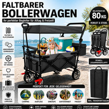 Bollerwagen faltbar mit Dach