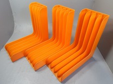 3 x LP-Ständer vintage, Retro, Schallplattenständer, orange, 70er/80er Jahre