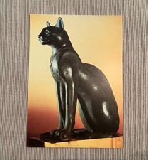 1 Kunst  Postkarte, Schutzgöttin Bastet, Katze, Statue, Ägypten, Tier, neu