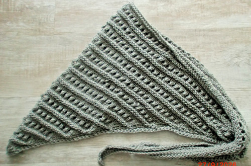 Dreiecktuch stola grau dirndl - grau,