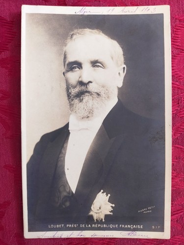 Seltene fotokarte 1903 loubet - fotokarte, 1903: