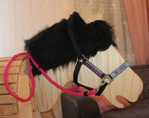 Strass holzpferd shetland - strass, pony