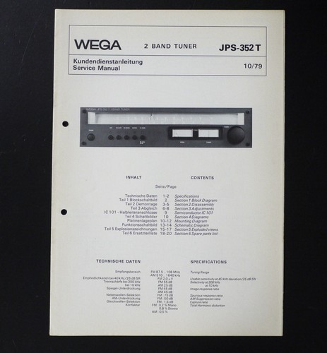 Original wega jps 352t tuner - original,