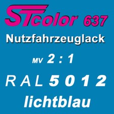 1,5 kg STC 2K HS Autolack VOC 2:1 RAL 5012 lichtblau NFZ LKW Lack Set mit Härter