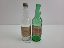 2x Flaschen DDR VEB Likörfabrik ZAHNA Lager Karl-Marx-Stadt Glas Deko #2511927